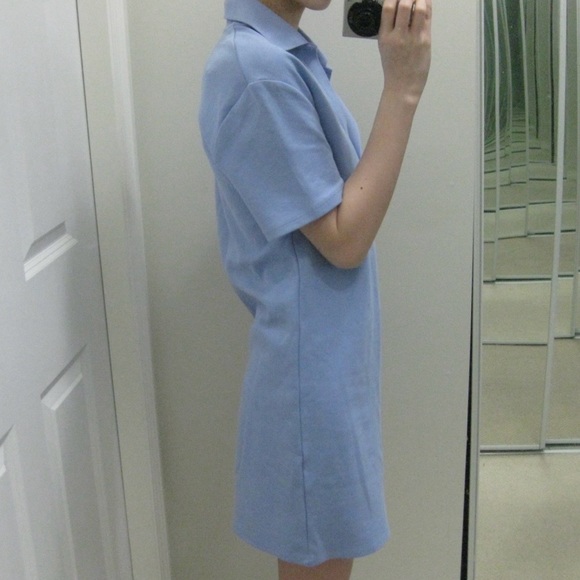 ZARA Blue Ribbed Polo Bodycon Mini Dress - Picture 3 of 11
